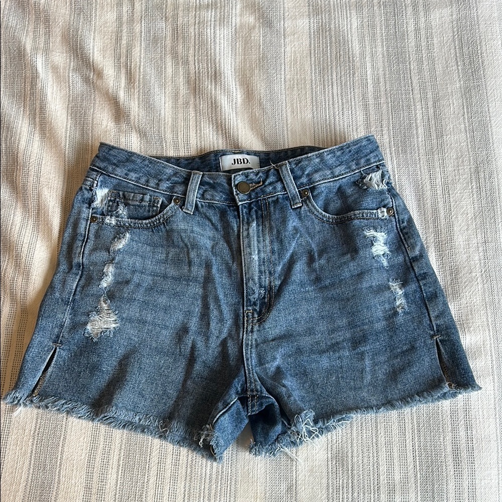 Distressed Blue Jean Shorts for Women